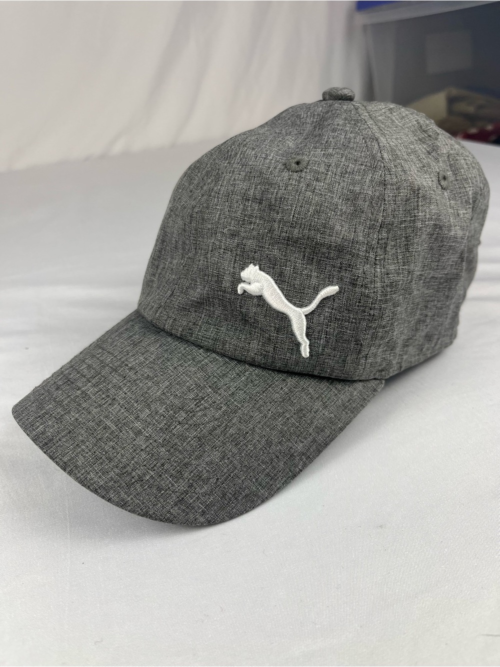 PUMA Gray Adjustable Baseball Cap Hat One Size Casual Unisex